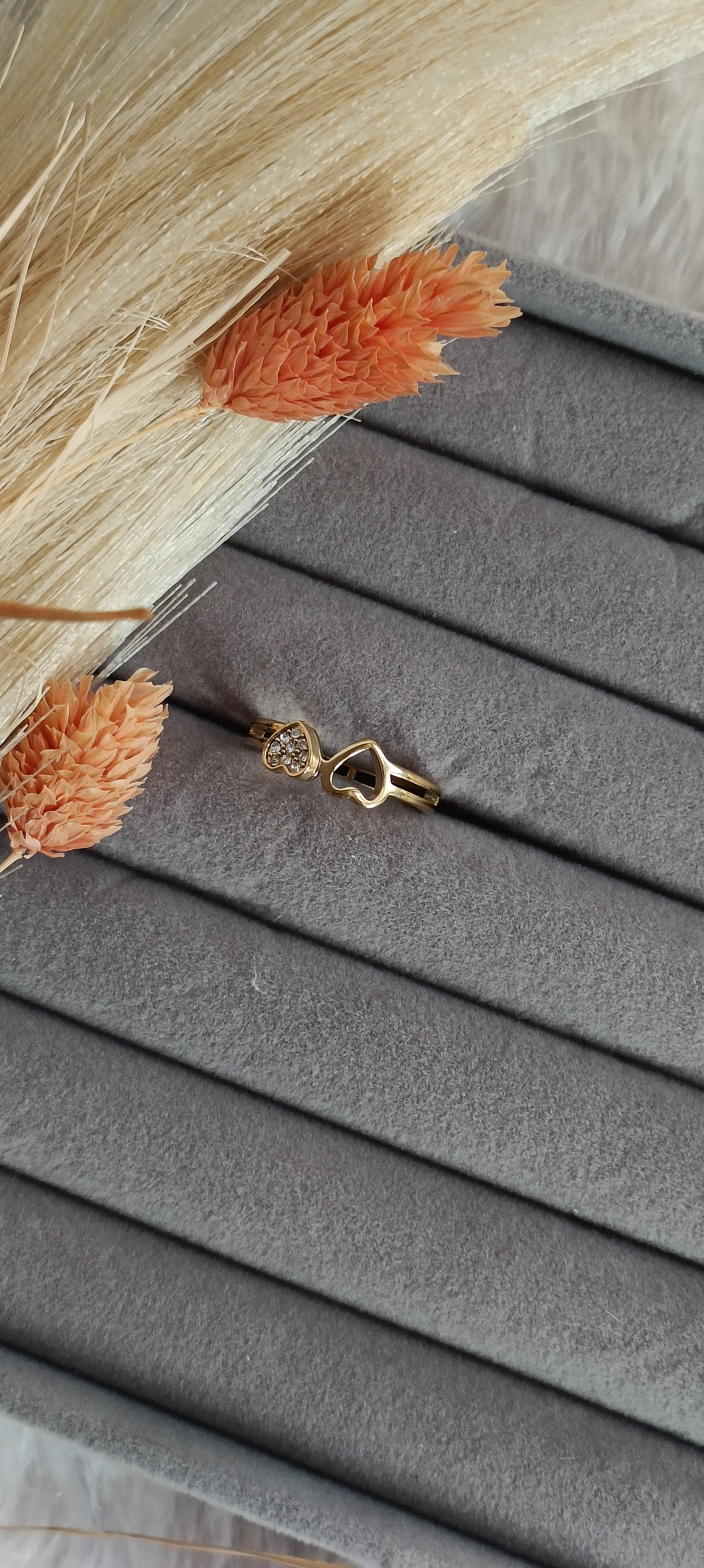 Anti tarnish gold plated stone ring