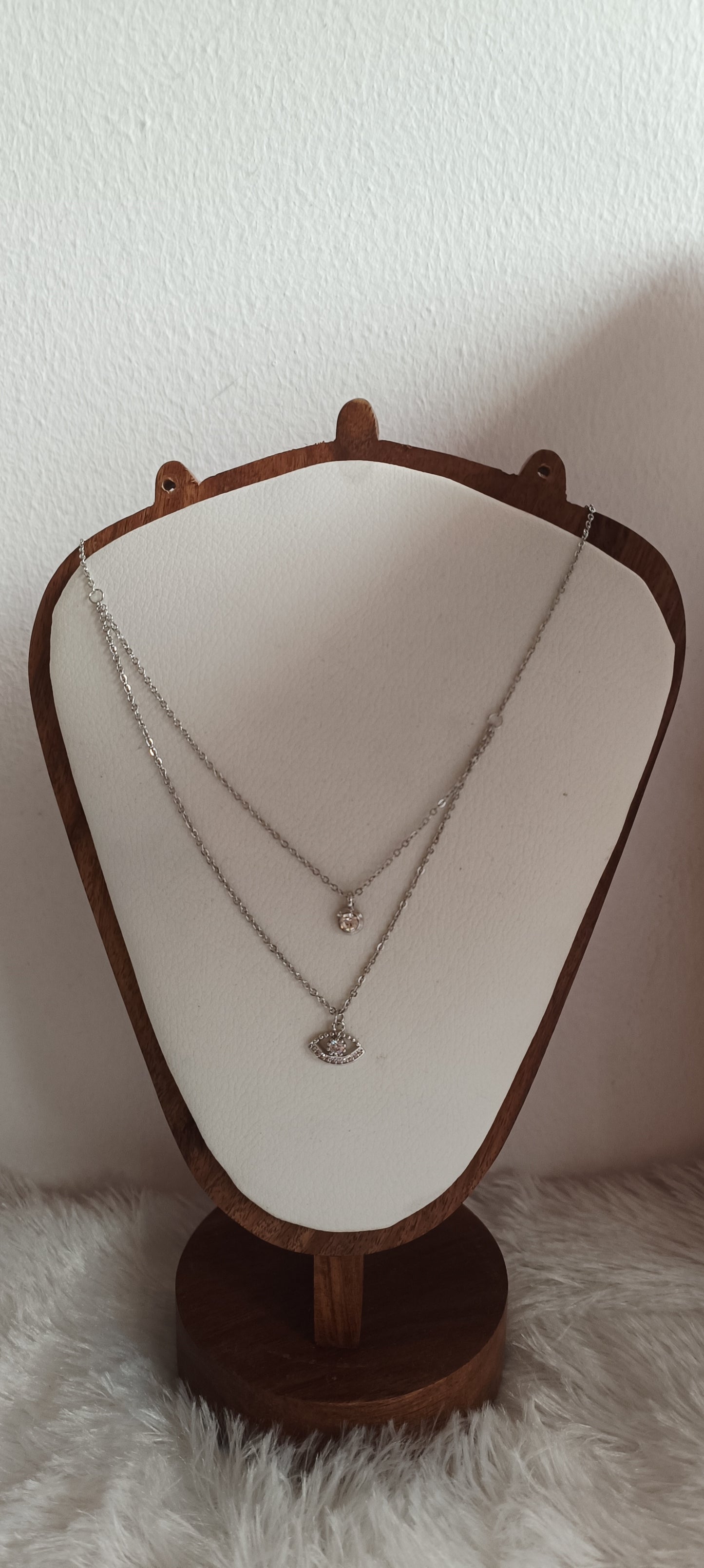 Eye Double Chain Necklace