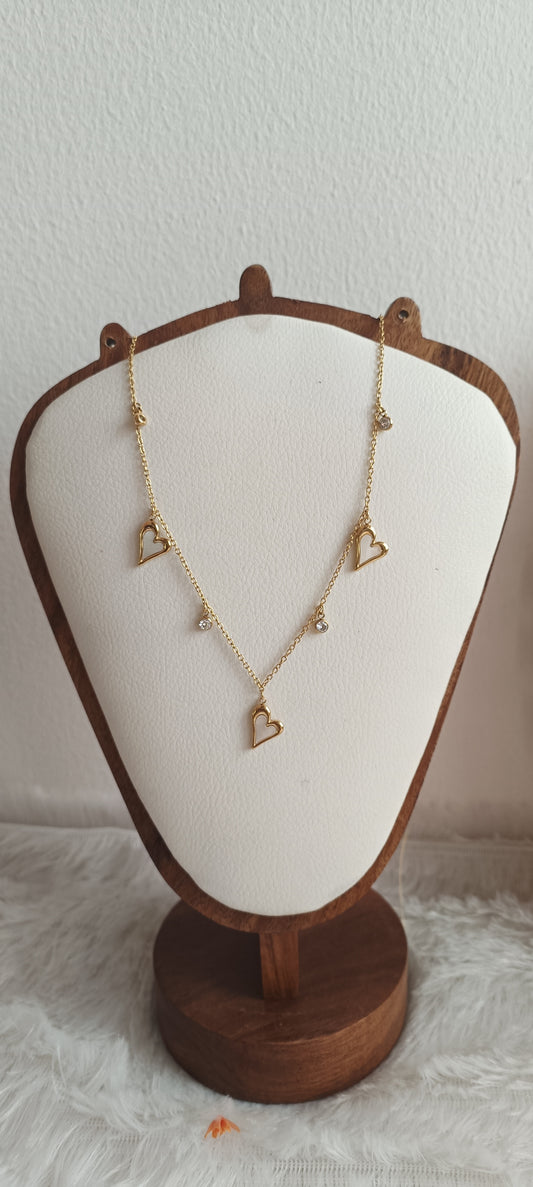 Anti Tarnish Heart Necklace