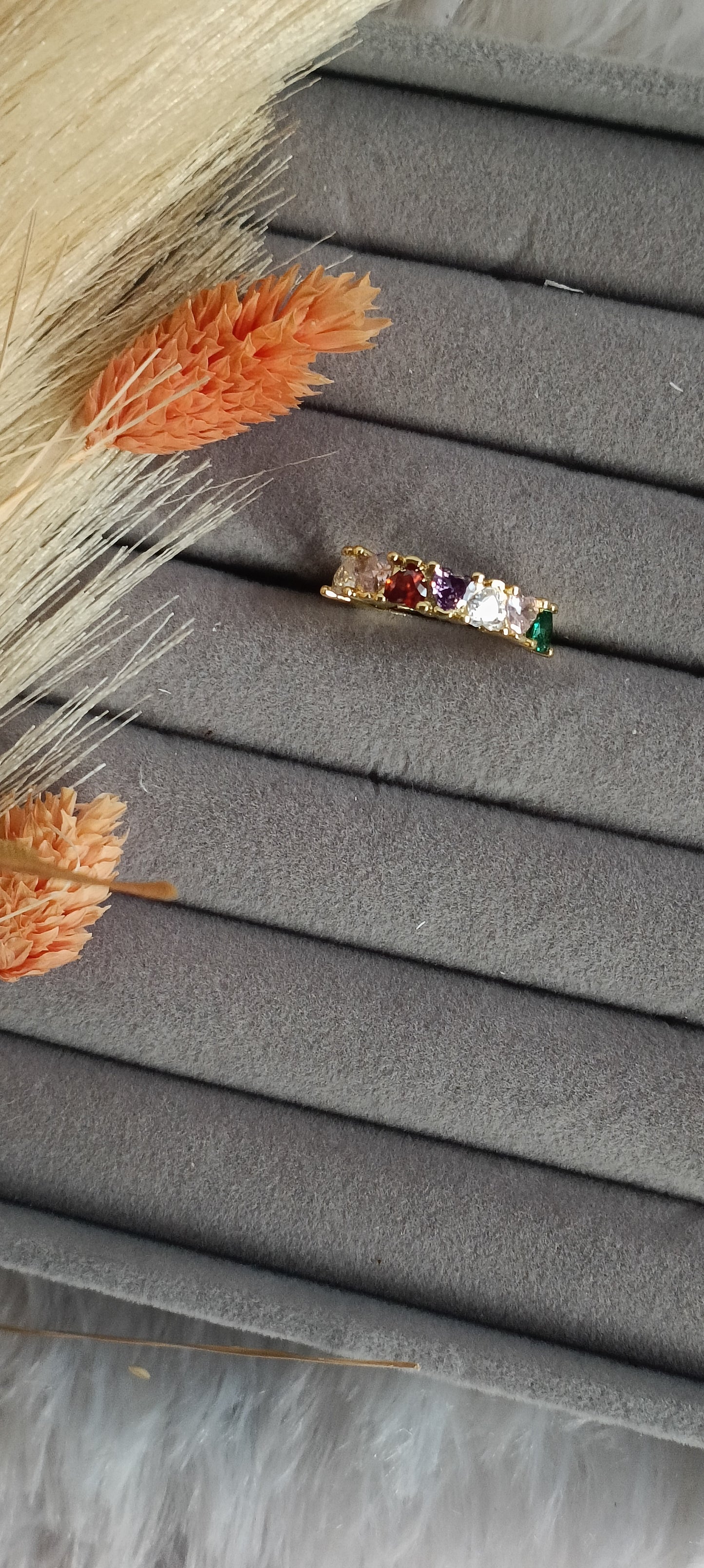 Anti turnish udjustable stone ring