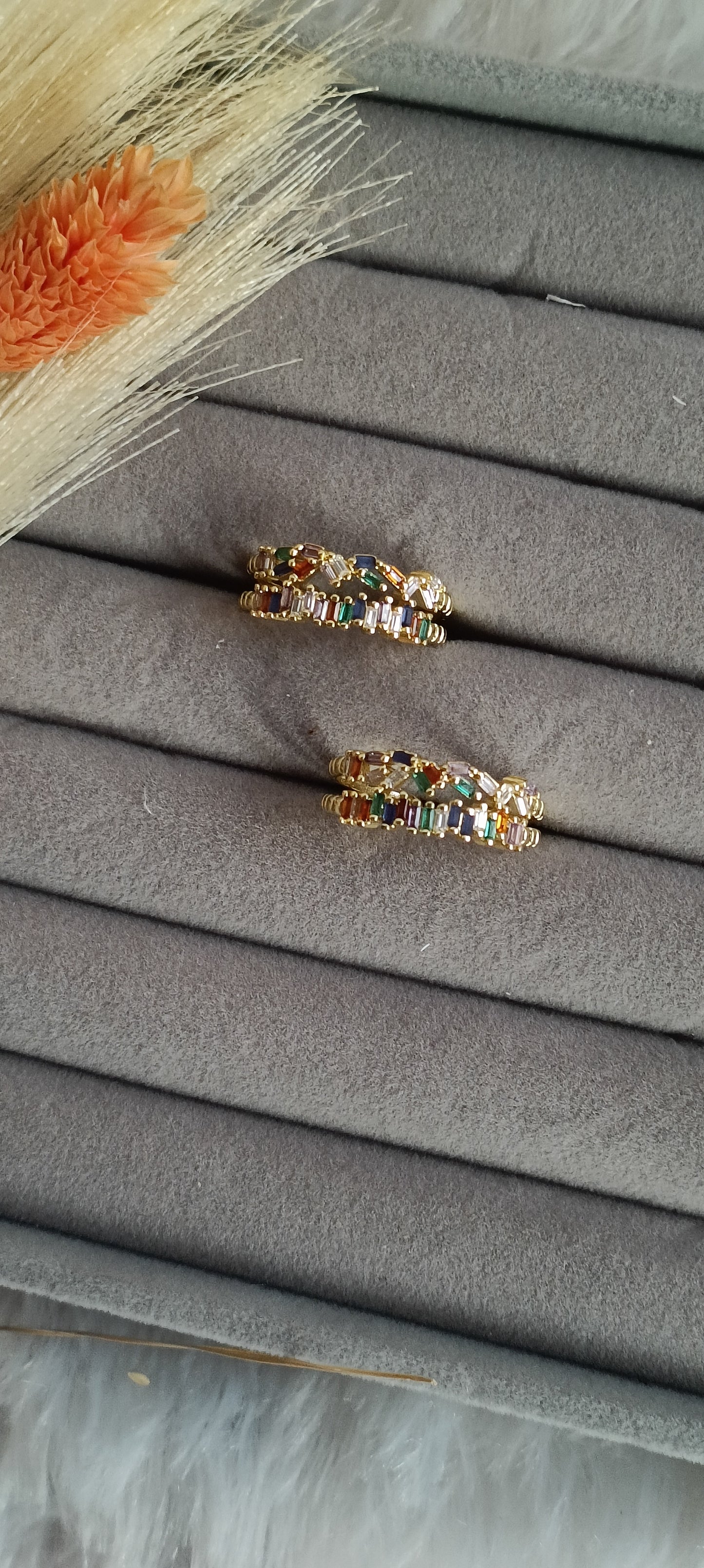 Anti turnish udjustable stone ring