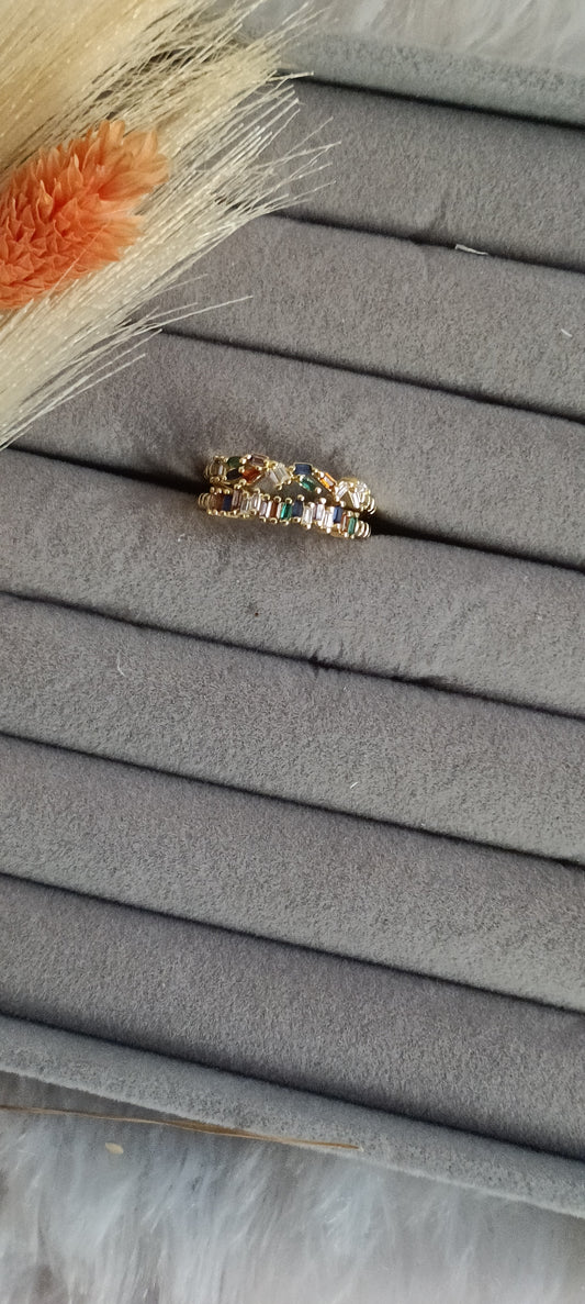 Anti turnish udjustable stone ring