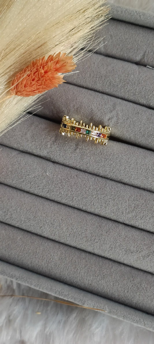 Anti turnish udjustable stone ring