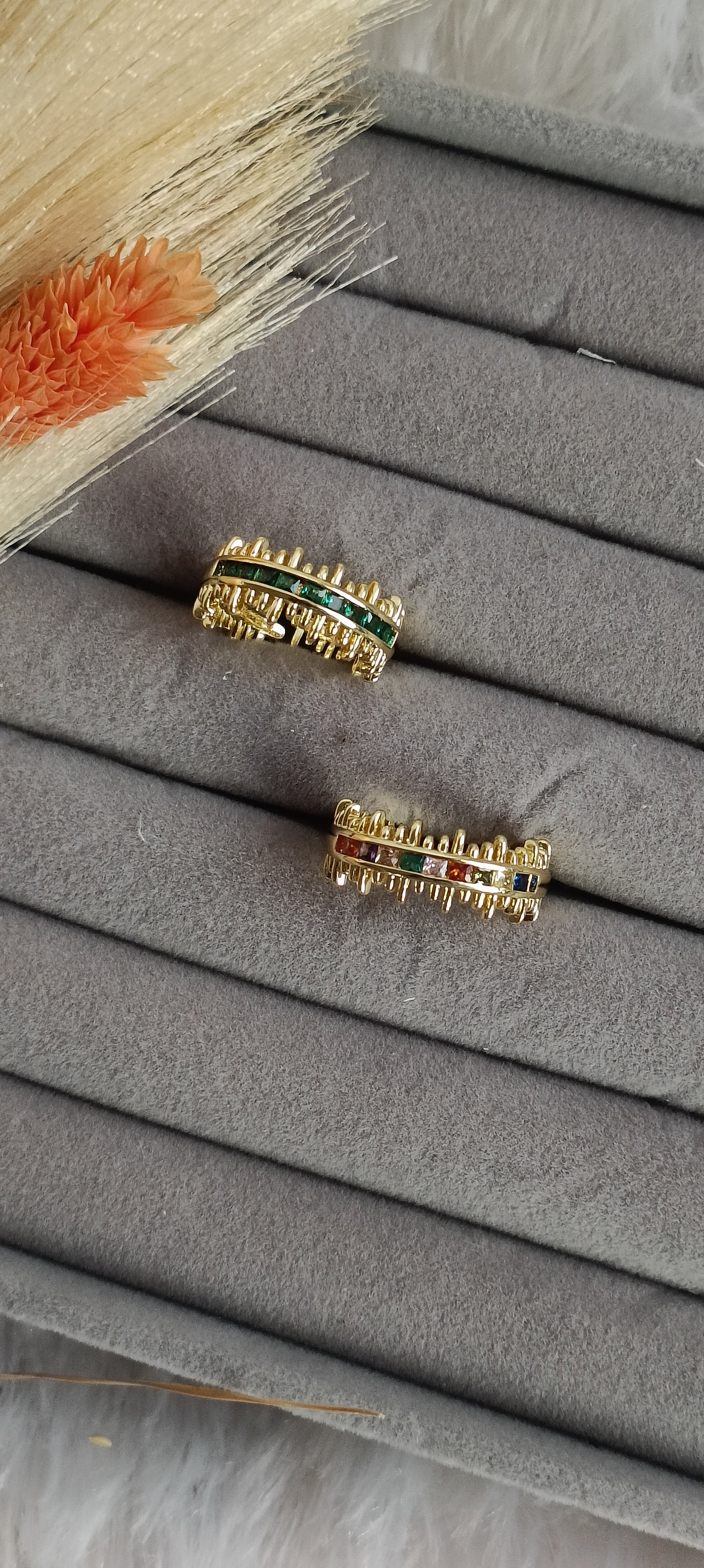 Anti turnish udjustable stone ring